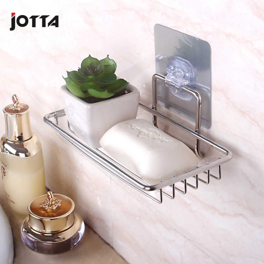 

Stainless steel perforation-free soap box creative asphalt soap rack bathroom water filter placement soap rack