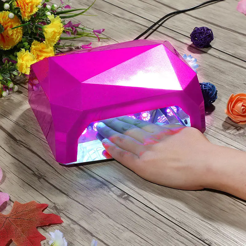 

Hot Sale 36W LED CCFL Nail Lamp UV Gel Polish Dryer Nail Art Curing Tool EU Plug Rose Red