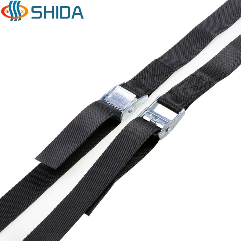 

10 pcs 1 inch 2.5 cm x 100 cm Metal Cargo Lashing Polyester Webbing Strap Ratchet Tie Down with Cam Buckle Winch Strap