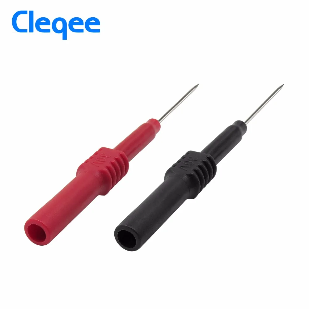 Cleqee P5009 4 шт. мягкая ПВХ изоляция игла для прокалывания неразрушительный мультиметр Пробники красный/черный