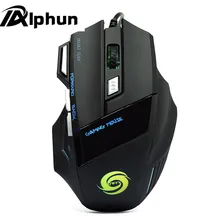 Alphun 2400 Точек на дюйм регулируемый светодиодный игровой Мышь Проводная Оптическая USB Мышь Мыши компьютерные для Pro Gamer ноутбука настольный компьютер
