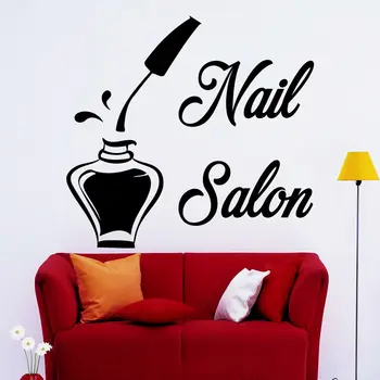 

Wall Decals Bottle Nail Salon Decal Beauty Studio Decor Stickers Art Design