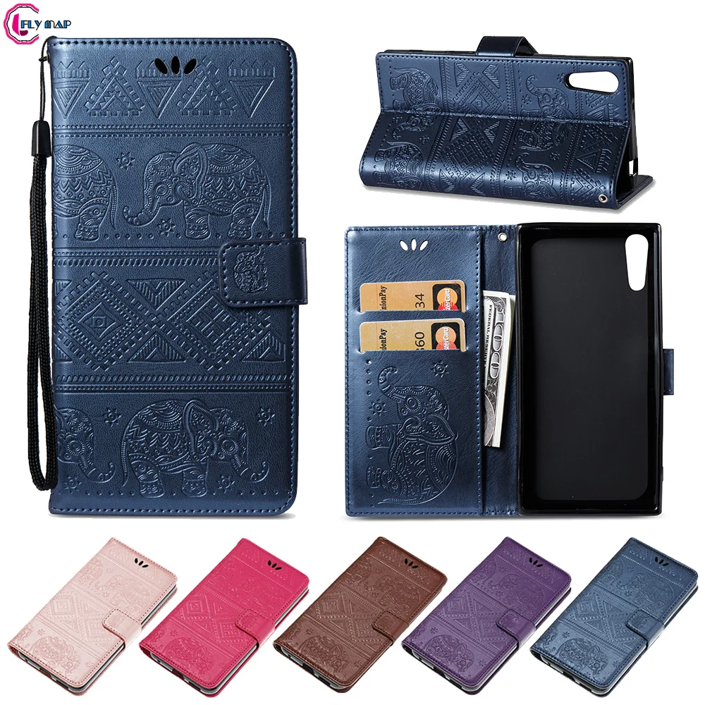 Elephant Coque For Sony Xperia XZ X Z Kagura SO-01J case Retro Flip Wallet PU leather Cover For XperiaXZ F8332 F8331 Shell Bag