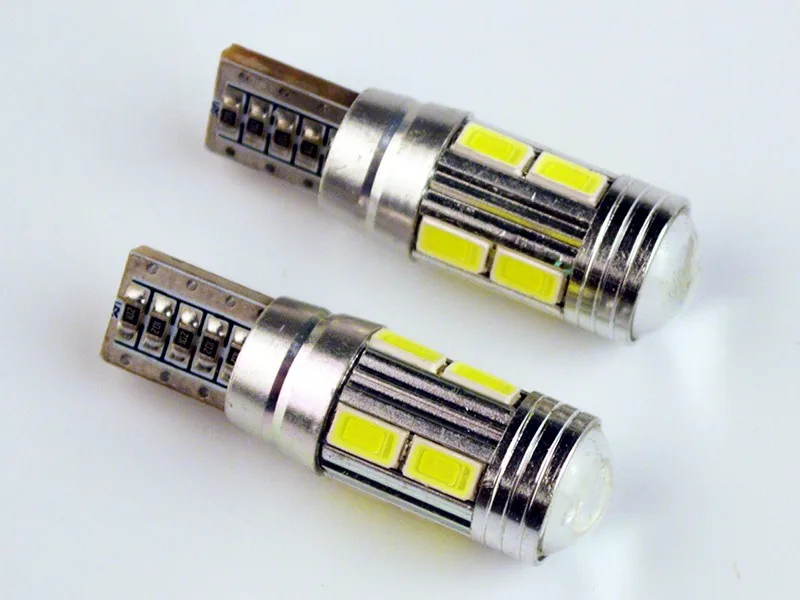 Flytop 2 x W5W 10SMD CANBUS T10 5630 SMD 194 светодиодный автомобильные лампы без ошибок CAN BUS автомобильные огни белый/синий/Кристальный синий/желтый/красный