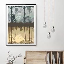 Cartel de stranger things TV Show Card al revés pared arte impresión Vintage Eleven decoración de la pared del hogar regalo pintura de lona minimalista