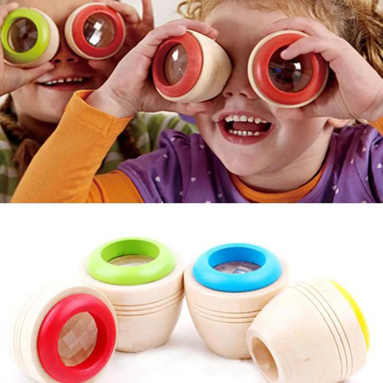 Горячий деревянный развивающий волшебный калейдоскоп для маленьких детей, обучающая головоломка, игрушка пчелиный глаз, интересный эффект, волшебный калейдоскоп