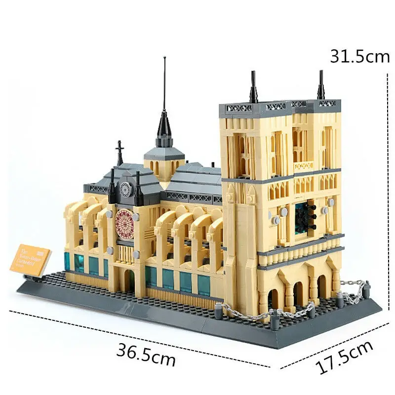 

Architecture The Notre Dame De Paris Model Building Blocks Set Education Toys for Children YJS Dropship