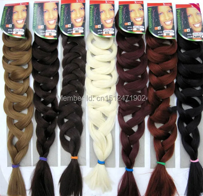 Grijs/blauw xpression Ultra Vlecht Synthetisch Haar Extensions