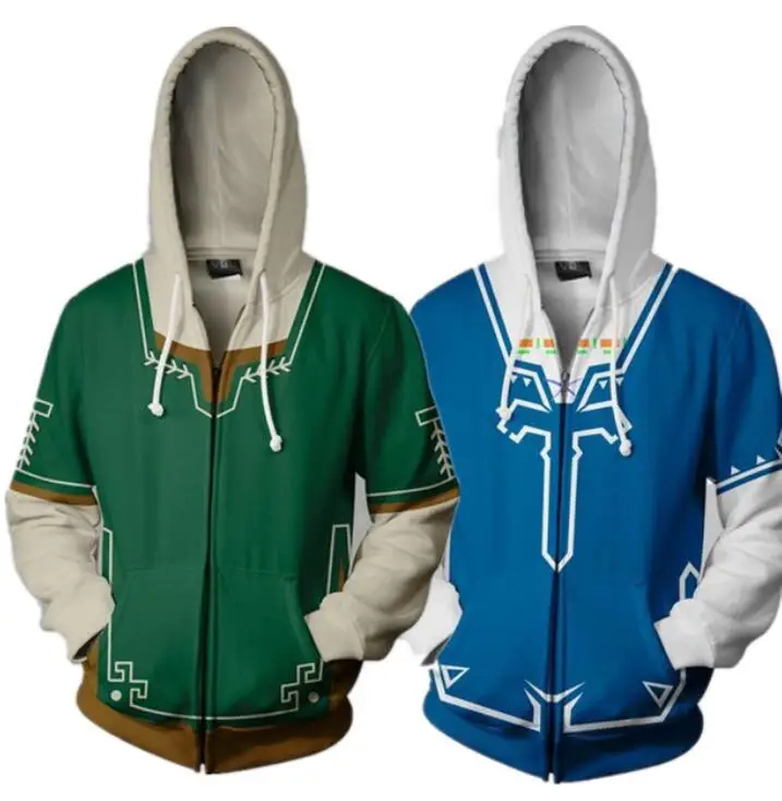 The Legend of Zelda Zipper Coat Hoodie Cosplay 3D print sweatshirt Jacket Long Sleeve Sweatshirt New Arrival The Legend of Zelda Zipper Coat Hoodie Cosplay 3D print sweatshirt Jacket Long Sleeve Sweatshirt New Arrival