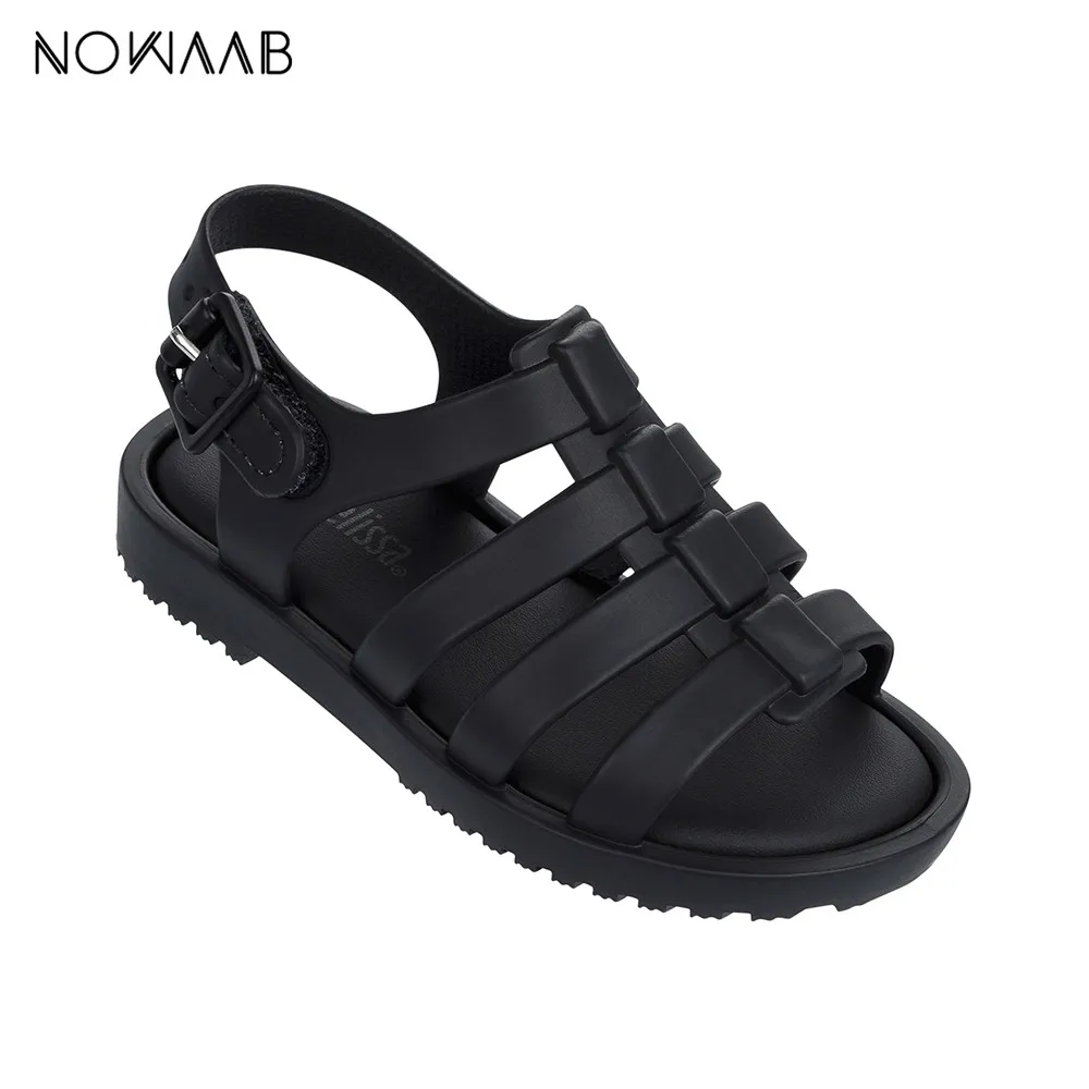 

Mini Melissa Flox 2019 NEW Roman Girl Jelly Sandals Kids Sandals Melissa Children Sandals Beach Shoes Non-slip Toddler Sandals