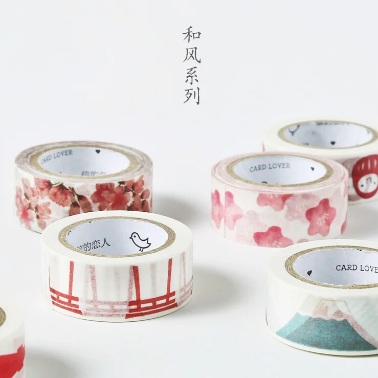 

Lover paper tape endulge series of japanese style 15mmx7m fuguists hobo use