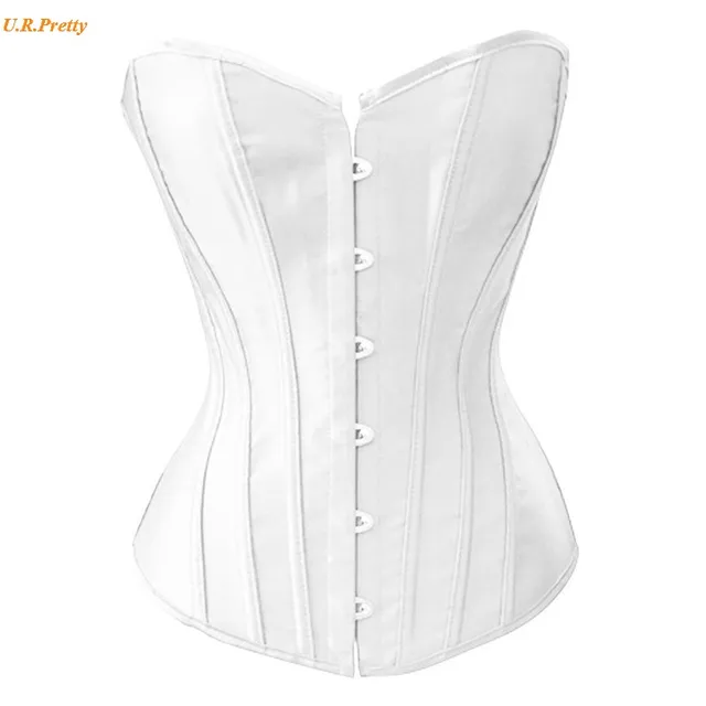 2017 New Women Strapless Corselet Lace up Back Corset Underbust Waist Corsets and Bustiers plus