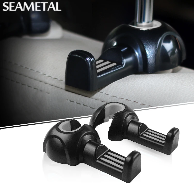 

Car Seat Back Hook Vehicle Headrest Seat Back Hanger Holder Hook Universal Mount Storage Internal Fastener on Auto Accessories