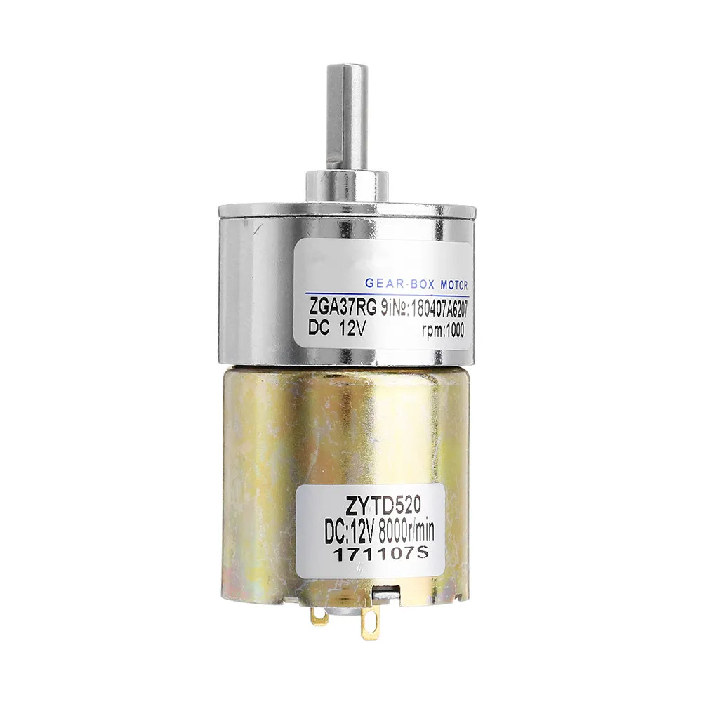 

ZGA37RG 12V 1000RPM Reduction Motor DC Gear Motor
