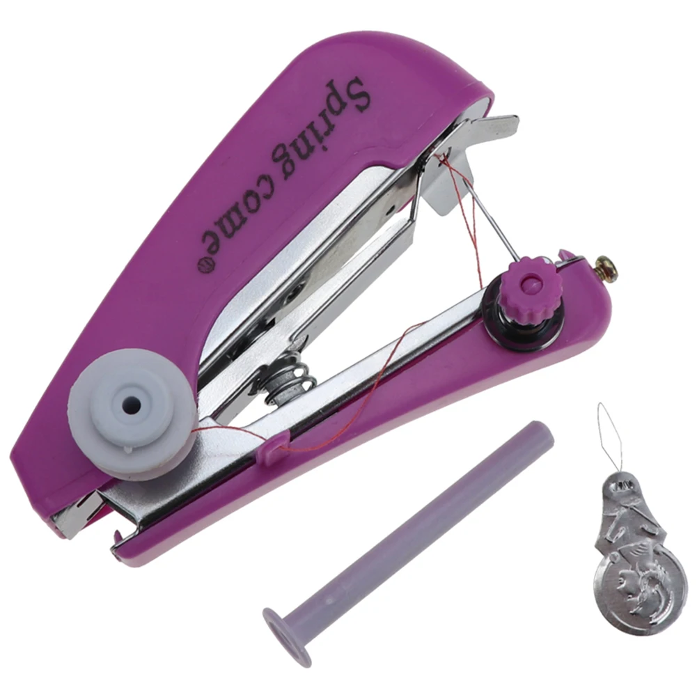 

Portable Sewing Needlework Cordless Mini Hand-Held Clothes Fabrics Sewing Machine Random Color