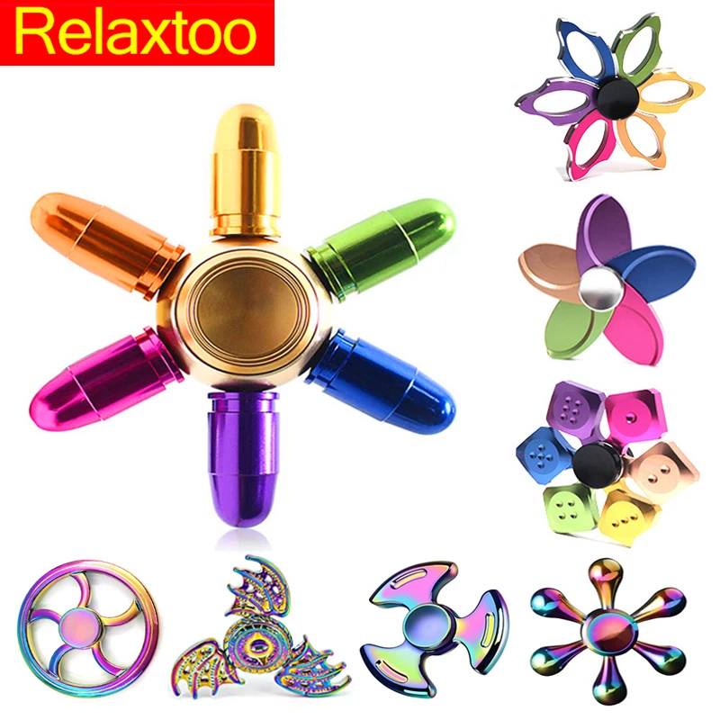 Metal Spinners Wheels Rainbow Fidget Spinner Hand Spiner Fast Best Bearing Finger Speaker Skinner Anti Stress Toy for Kid Gift