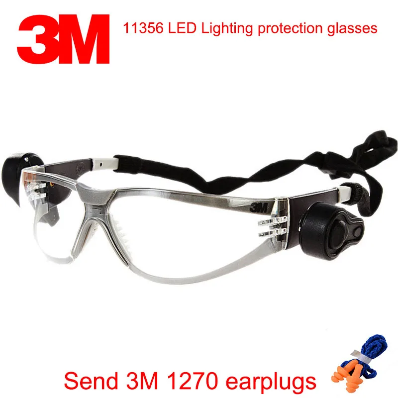 

3M 11356 safety glasses safety glasses 3M protective goggles High-strength anti-shock Double spotlights gafas de seguridad