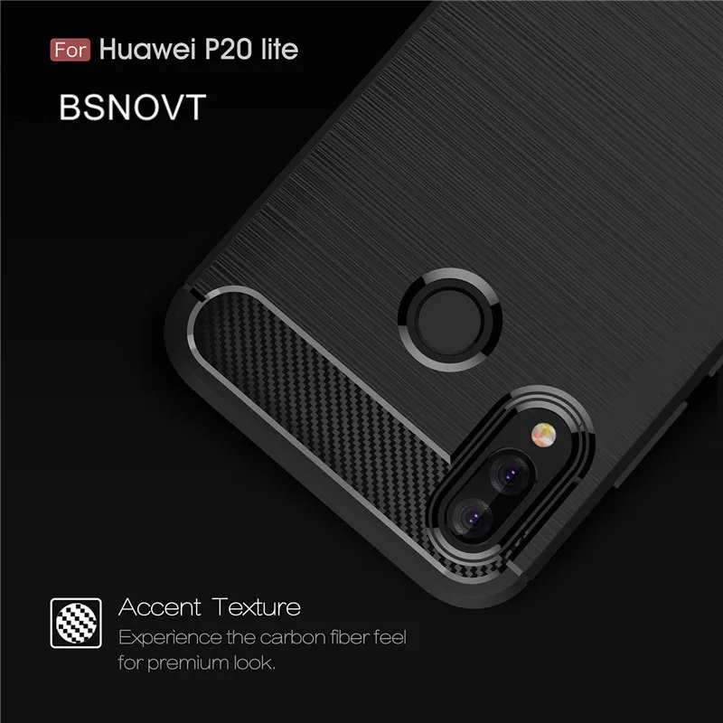 

BSNOVT Huawei P20 Lite Cover Shockproof Silicone Brushed Phone Case For Huawei P20 Lite Case Shell Funda Nova 3E Fundas 5.84