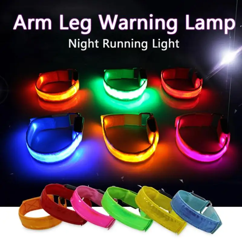 Best Outdoor Sports Night Running Light Safety Jogging LED Arm Leg Warning Wristband Riding Bike Bicycle Lamp Safety Emergency Light 2