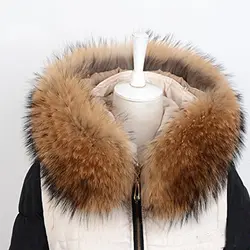 Настоящее енота меховой воротник капюшон зима Для женщин теплое пальто с капюшоном Кепки натуральная енота меховой воротник, шарф