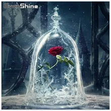 Evershine алмазная вышивка цветок "Роза" полная выкладка,5D DIY алмазная живопись вышивка крестом,картина стразами алмазная мозаика распродажа