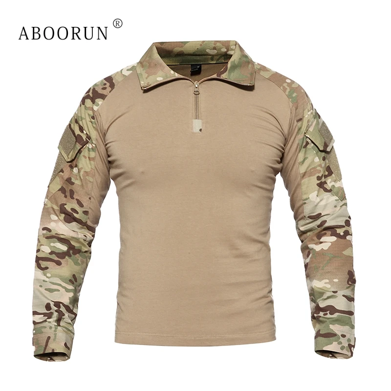 

ABOORUN US Army Frog Suit Men's Camou Tactical Suit Long Sleeve Training Suit for Male x1628