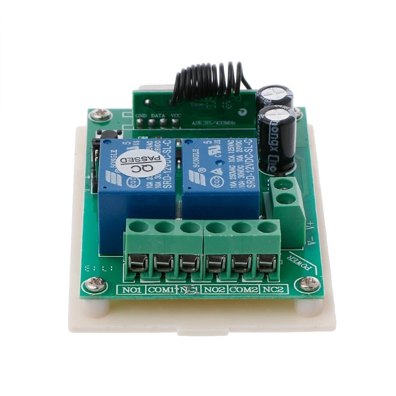 DC 12V 2CH RF 433MHz беспроводной переключатель релейный модуль приемника с пультом