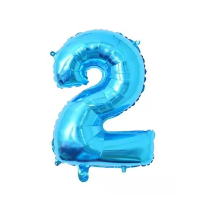 32 дюйма шара с цифрой на возраст 1, 2, 3, 4, 5, количество цифр наполненные гелием шары Baby Shower День рождения Свадьба Декор шарики принадлежности - Цвет: 2