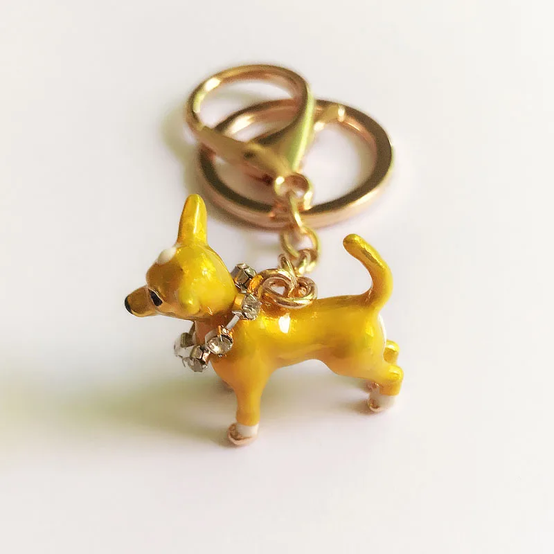 3D металлический золотой ретривер pet Брелоки для ключей в виде собаки, автомобильные брелоки, модные ювелирные изделия для женщин, подарочная сумочка, подвеска для ключей, сумка для девочек