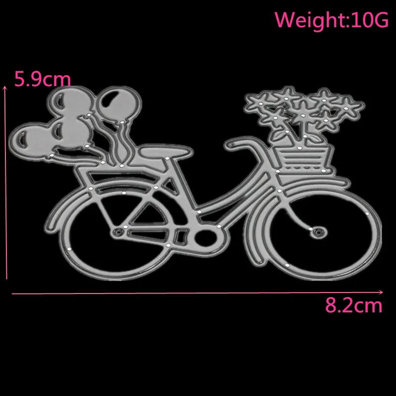 

Romantic Balloon Bike Metal Die Cutting Dies Scrap Booking Embossing Folder Suit For Sizzix Fustella Big Shot Machine D003