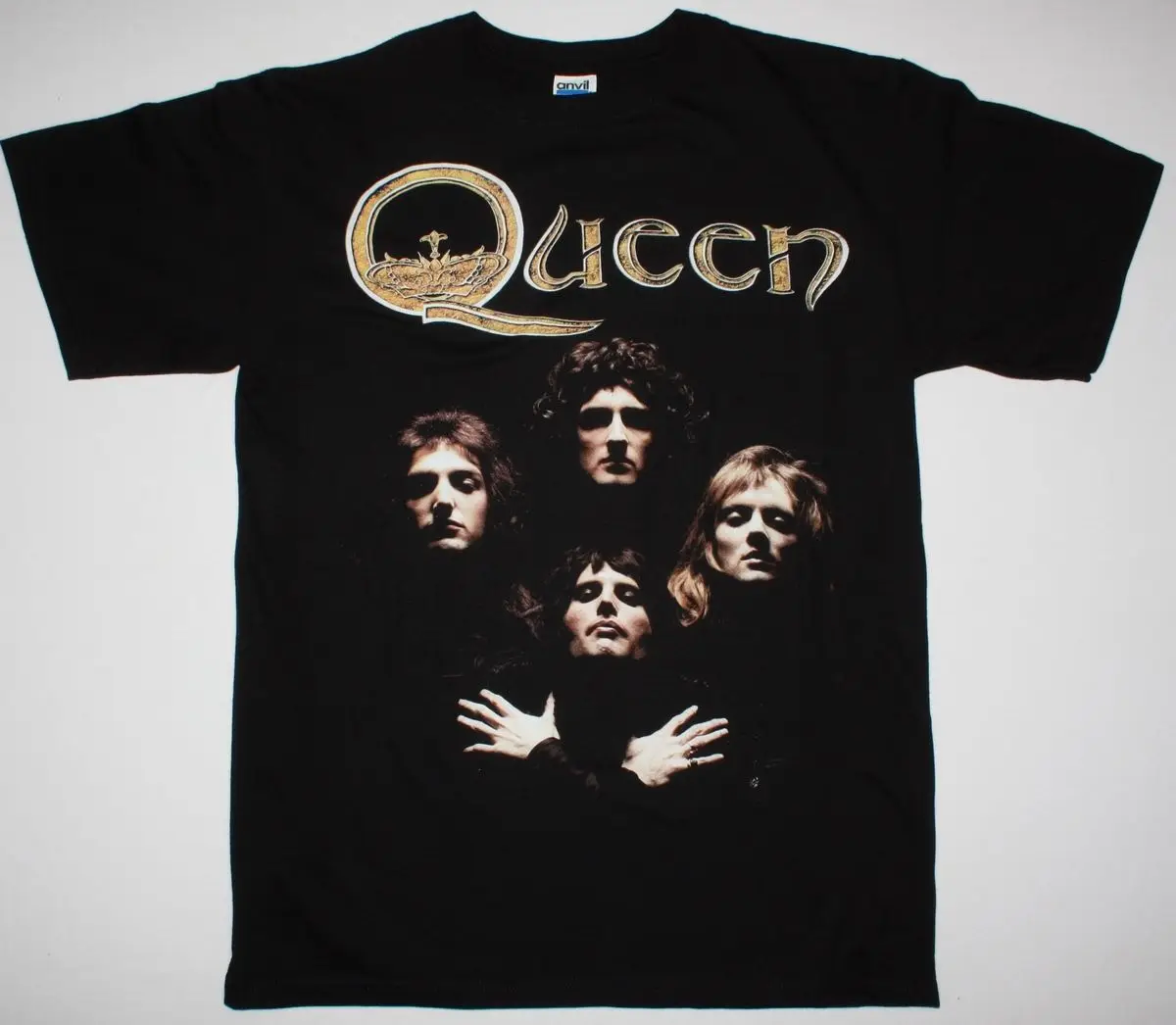 

QUEEN II BOHEMIAN RHAPSODY FREDDIE MERCURY BRIAN MAY ROCK NEW RARE BLACK T-SHIRT Print T Shirt Men Summer Top Tee