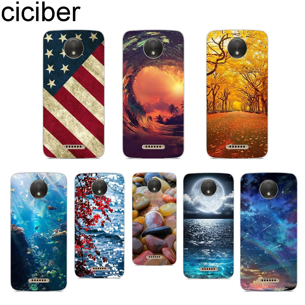 

ciciber Landscape Sea Sky Phone Case for Motorola Moto ONE C Z2 Z3 G5 G4 G5S G6 P30 E3 E4 E5 Plus Play Power X4 M Soft TPU Cover