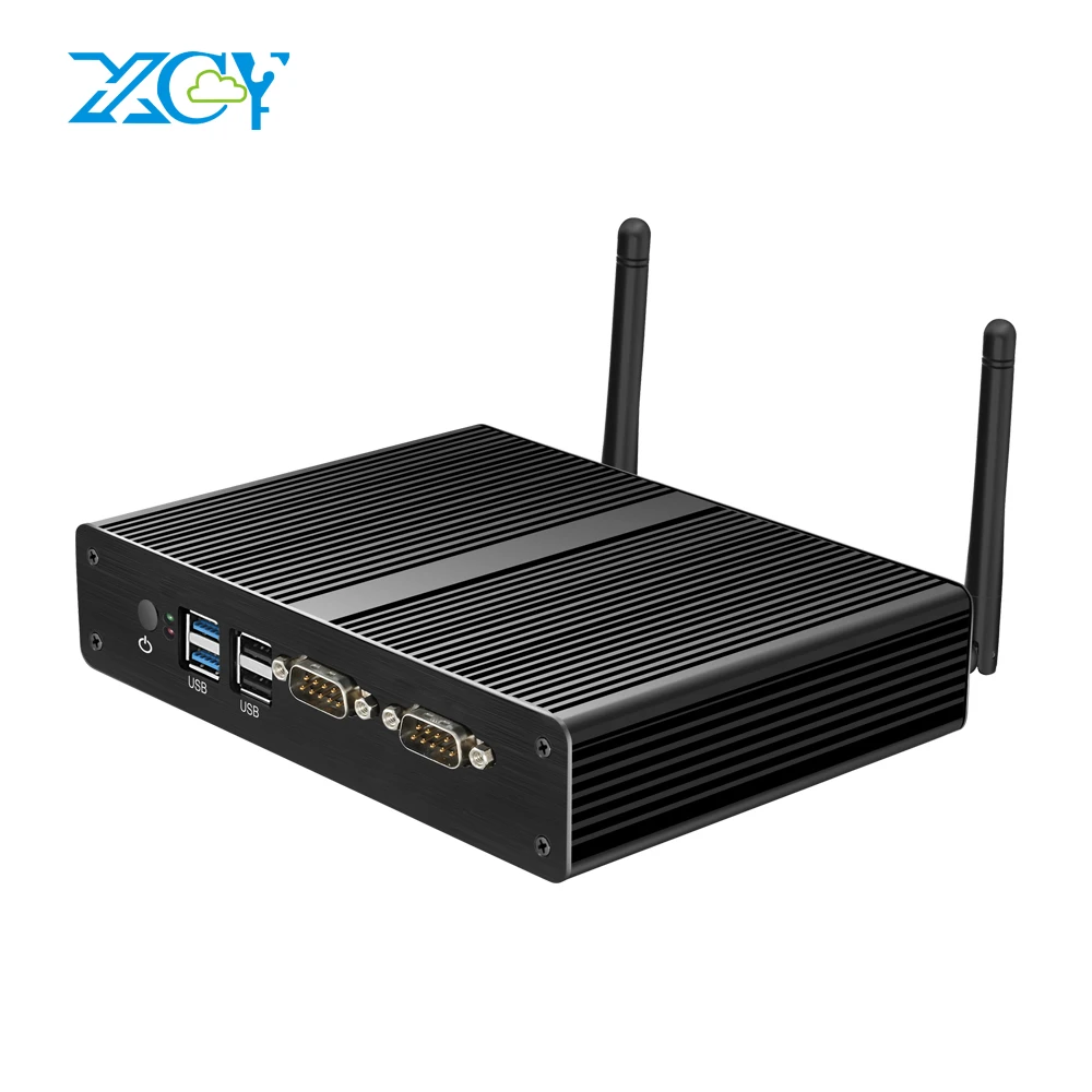 XCY мини ПК Intel Celeron J1900 J1800 Dual LAN Windows Pfsense Linux WiFi 2* RS232 HDMI VGA 4* USB промышленный микро ПК