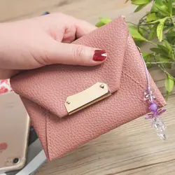 Artmi леди кожаный кошелек небольшой студент штифт для пирсинга изменить бумажник с ключом пакет