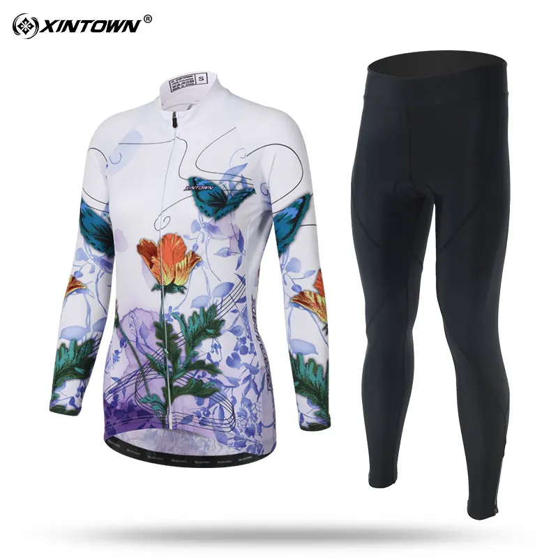 XINTOWN Long Sleeve font b Cycling b font font b Jersey b font Set F MTB