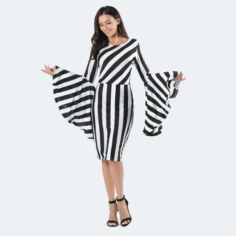 

Whoholl Female Dress with Flounce for Spring Summer Women Fashion Dress O-Neck Butterfly Sleeve maxi dresses for women
