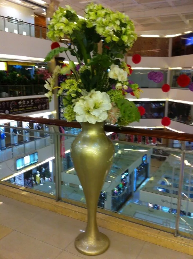 Novelty gold floor vase of the living room hotel KTV decorative big