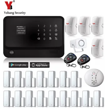

YobangSecurity 2.4G Wireless Home Security System Wifi GSM Alarm System G90B Smoke Detector 433 PIR Magnetic Door Alarm Sensor