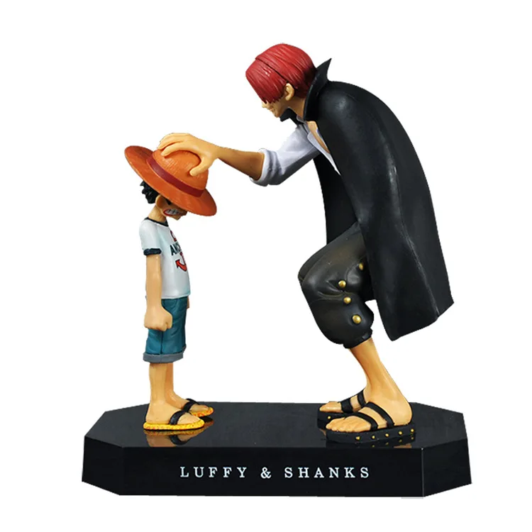 One Piece action figures Anime Straw Hat Luffy Shanks red hair ornaments gift doll toys 17.5cm child luffy models pvc collection One Piece action figures Anime Straw Hat Luffy Shanks red hair ornaments gift doll toys 17.5cm child luffy models pvc collection