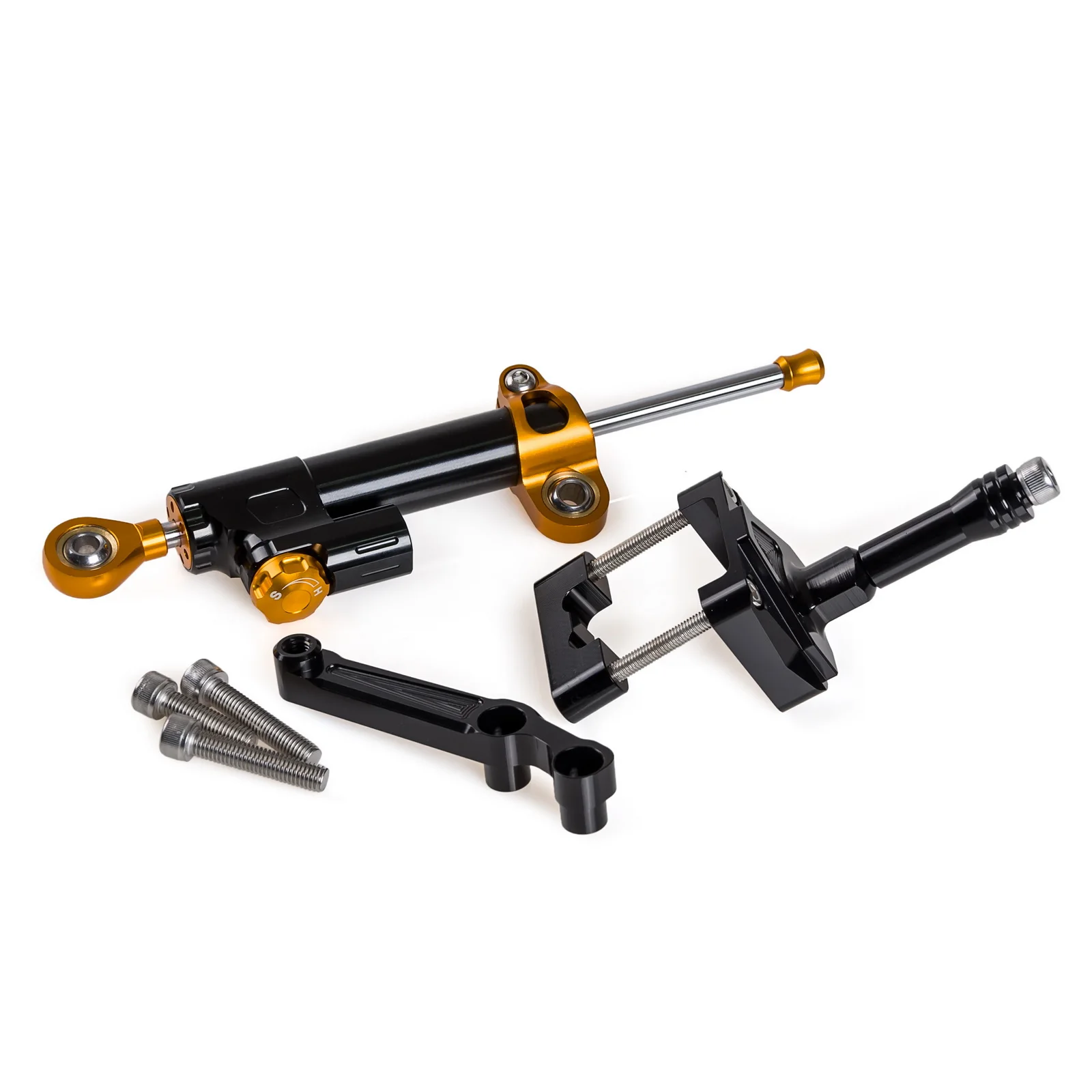 

CNC Steering Damper Stabilizer Mounting Bracket Kit For For Kawasaki Ninja 250R EX250J 2008 2009 2010 2011 2012
