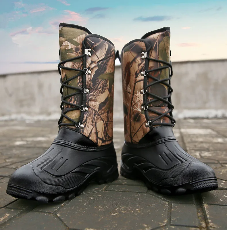 SERENE Brand Winter Men's Boots Warm Boot With Velvet Non-Slip Snow Boots Waterproof Slip-Resistant Winter Shoes Plus Size 40-47 (11)