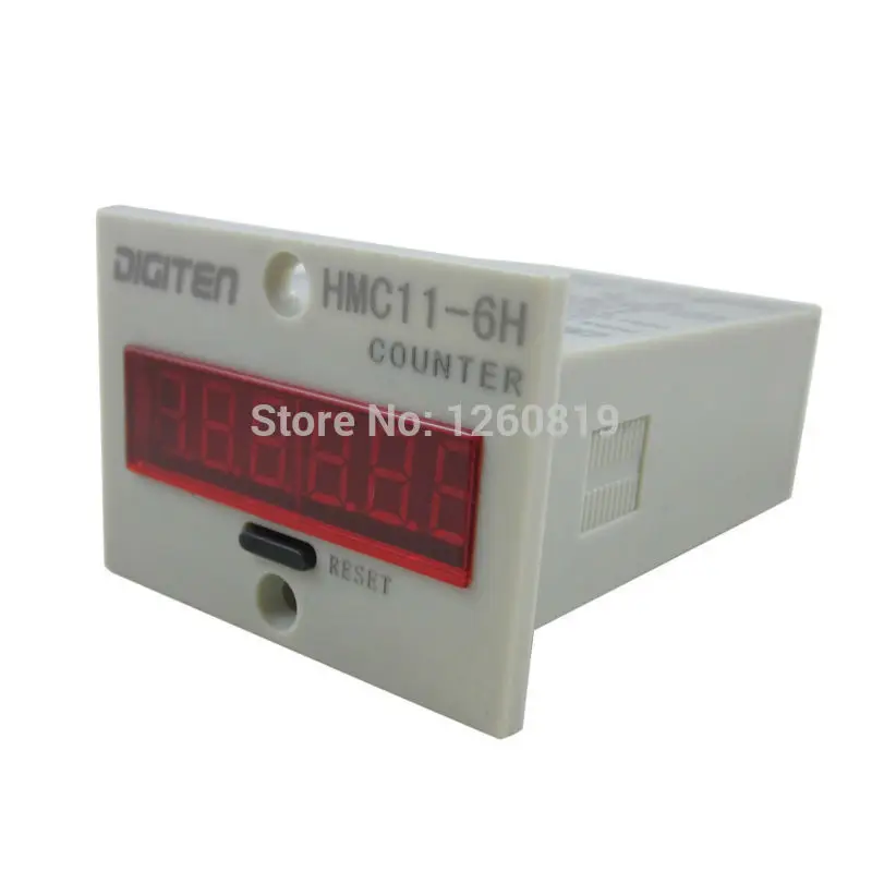 6-Digit 110VAC 999999 LED Display Digital UP Counter+NPN Proximity sensor