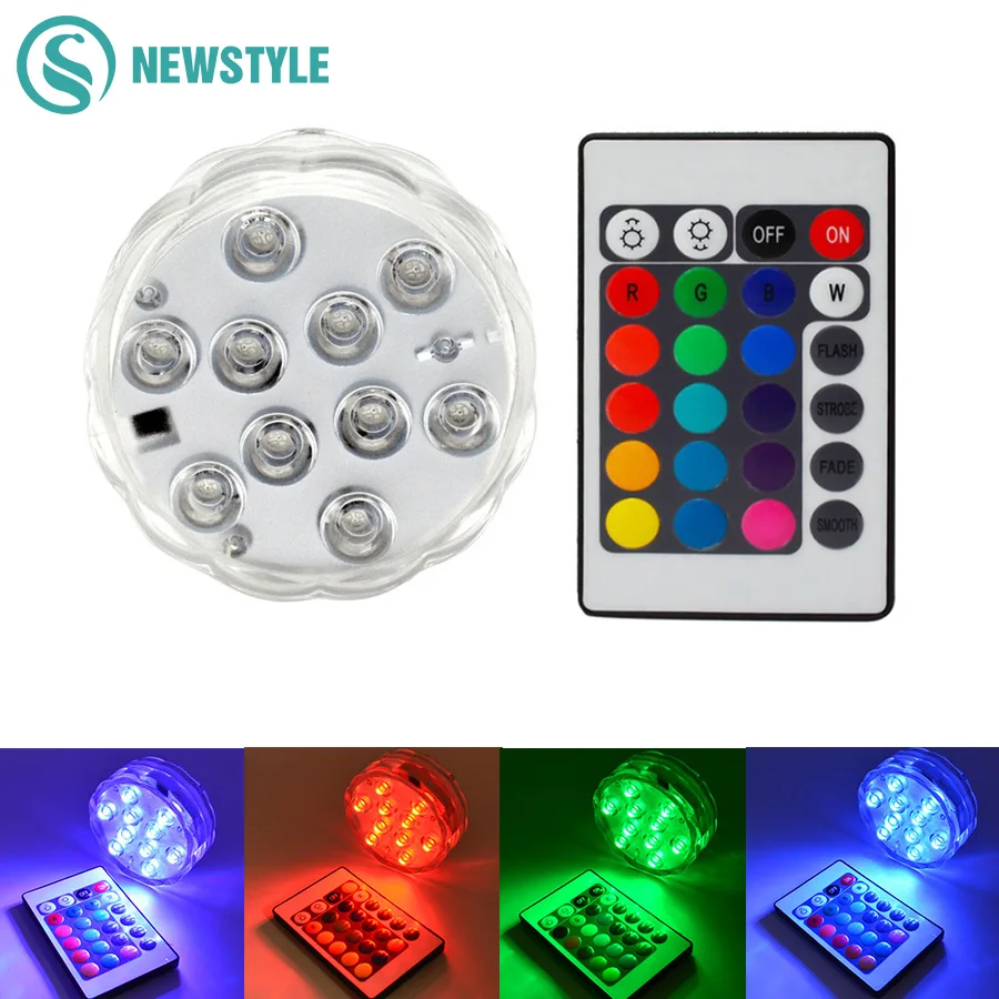 

IP67 Waterproof LED Underwater Lights Submersible LED Candle Flashing Light for Swimming Pool Light for Wedding Party Decoration
