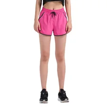 Летние женские шорты для бега йоги спорта Фитнес двухслойные 2 в 1 шорты Эластичные женские колготки для бега