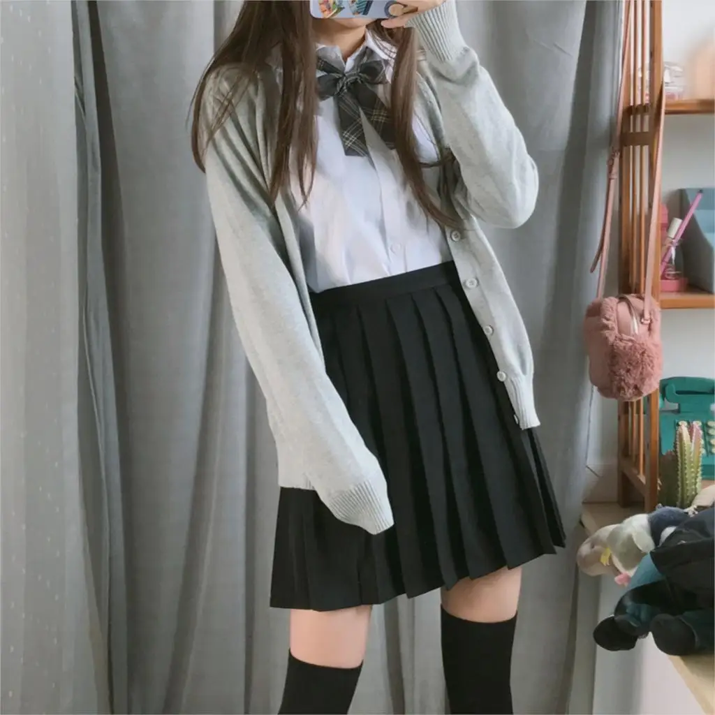 Аниме японский стиль jk Униформа мягкая девушка матроска костюм колледж девушка студентка школьная форма косплей костюмы милый медведь