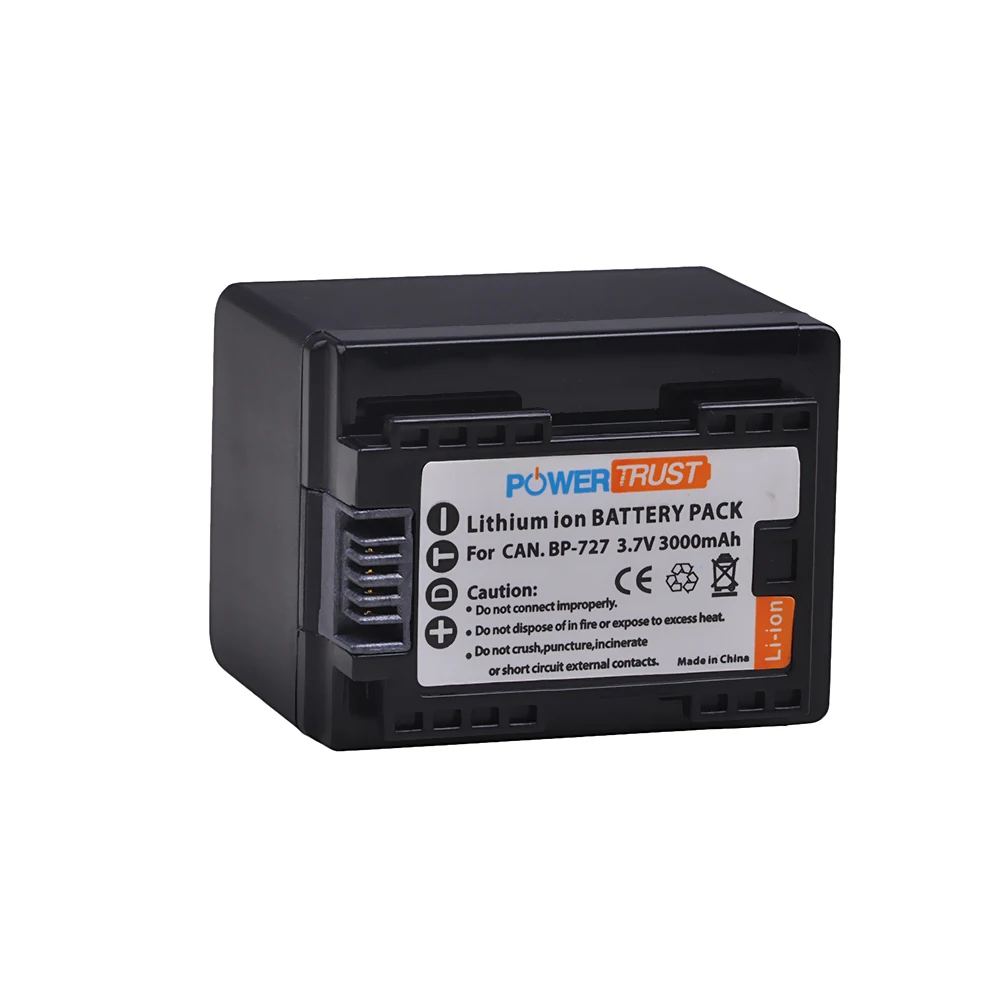 1X3,7 V 3000 мА/ч, BP-727 BP727 BP 727 Батарея для Canon VIXIA HF R30 M50 M52 500 M56 M506 R30032 R36 R38 R306 R400 R500 R600 R60