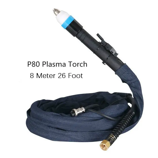 P80 Torch Complete 26 Foot &amp 8 Meter for welding Machine and plasma cutter Knife Straight handle torch Plasma iron | Инструменты