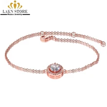 

High Quality Cubic Zirconia Cz Crystal Round Tiny Charm Mosaic Rose Gold Color Bracelet For Women Bridesmaid Wedding Jewelry