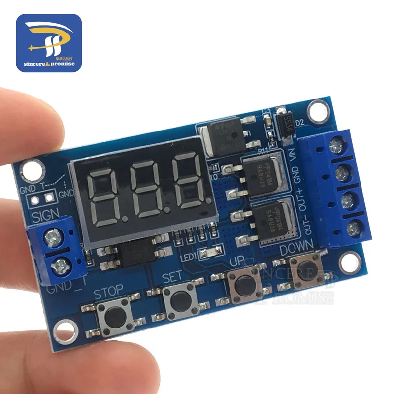 

DC 12V 24V Dual MOS LED Digital Time Delay Relay Trigger Cycle Timer Delay Switch Circuit Board Timing Control Module DIY