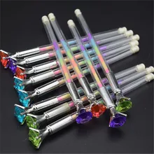 1 шт. креативный 6 цветов симпатичный с кристаллами цветные ручки с алмазной головкой Giltter Радужная гелевая ручка для женщин девушка свадьба письма канцелярские принадлежности